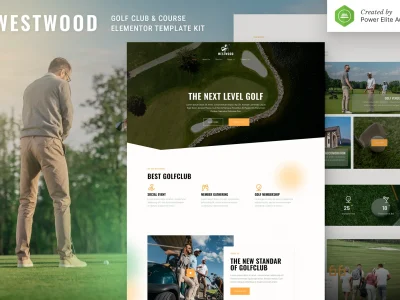 Westwood – Golf Club & Course Elementor Template Kit