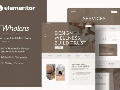 Wholens - Alternative Health Elementor Template Kit