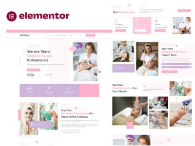 Widak - Facial Care & Beauty Treatment Elementor Pro Template Kit