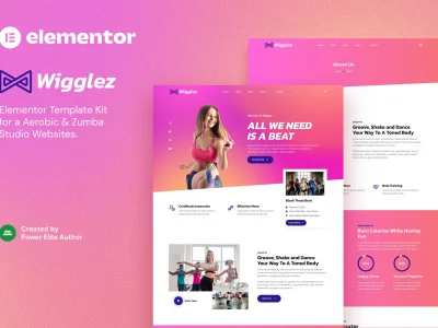 Wigglez – Aerobic & Zumba Studio Elementor Template Kit
