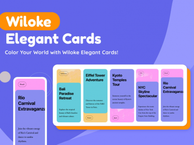 Wiloke Elegant Cards Elementor
