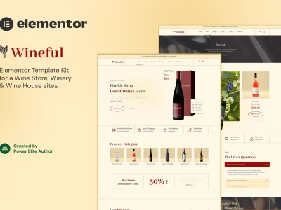 Wineful – Wine Store & Winery Elementor Template Kit