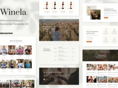 Winela - Wine and Vineyard Elementor Template Kit