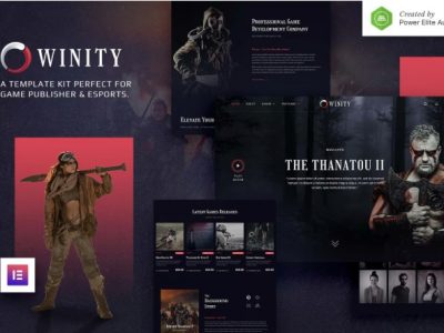 Winity – Game Publisher & eSports Elementor Template Kit