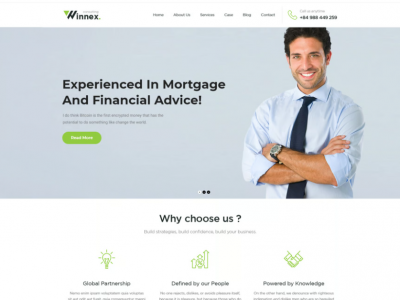Winnex - Business Consulting WordPress Themes