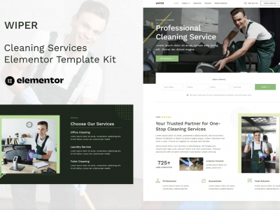 Wiper - Cleaning Services Elementor Template Kit