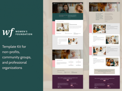 Women’s Foundation  Non-Profit WordPress Elementor Template Kit