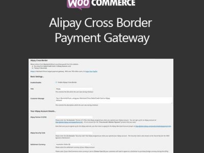 WooCommerce Alipay Cross Border Payment Gateway