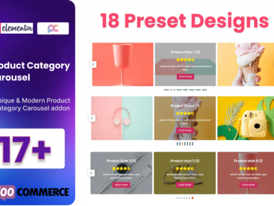 WooCommerce Product Category Carousel For Elemento