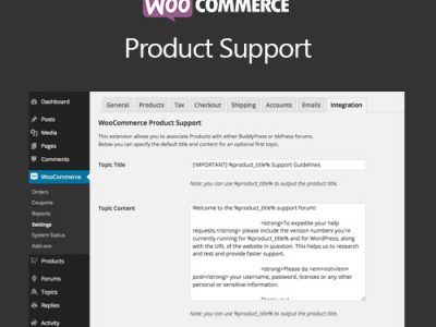 WooCommerce Product Support