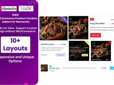WooCommerce Product Vendors Elementor Addon