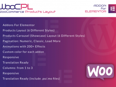WooCommerce Products Layout for Elementor