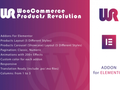 WooCommerce Products Revolution for Elementor