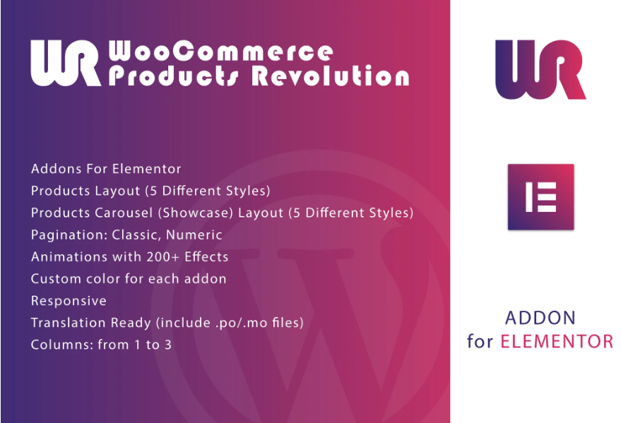 WooCommerce Products Revolution for Elementor