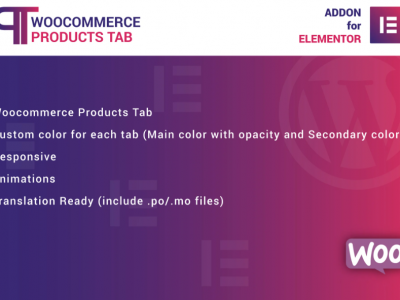 WooCommerce Products Tab for Elementor