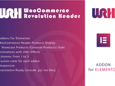 WooCommerce Revolution Header for Elementor