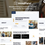Woodpanel - Woodworking & Carpenter Service Elementor Pro Template Kit