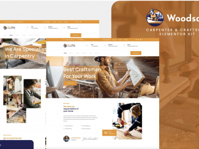 Woodsaw - Carpenter & Craftsman Elementor Template Kit