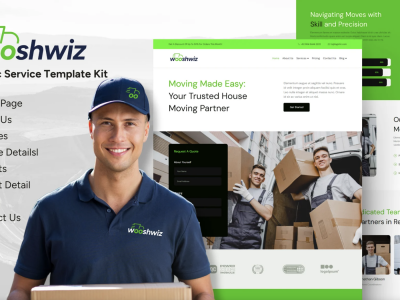 Wooshwiz - Logistic & Shipping Elementor Template Kits