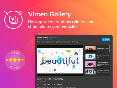 WordPress Vimeo Gallery Plugin