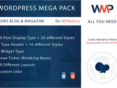 Wordpress Mega Pack for WPBakery, News-Blog