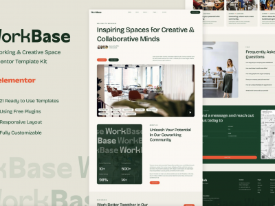 WorkBase - Coworking & Creative Space Elementor Template Kit