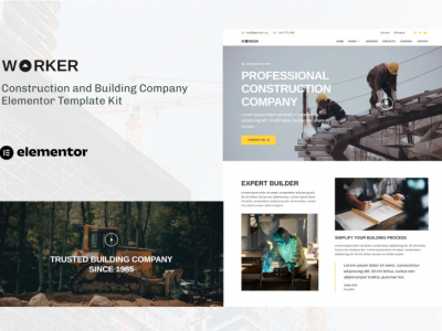 Worker - Construction & Building Company Elementor Template Kit