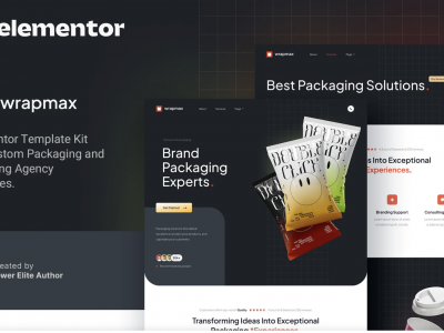 Wrapmax – Custom Packaging & Branding Agency Elementor Template Kit