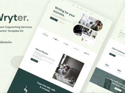Wryter - Content Copywriting Services Elementor Template Kit