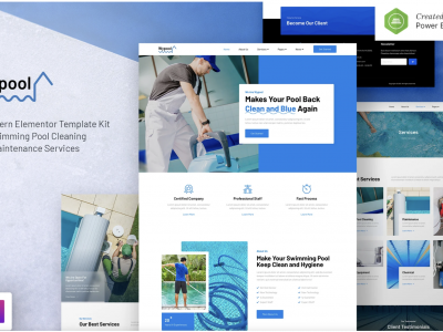 Wypool – Swimming Pool Cleaning & Maintenance Services Elementor Template Kit