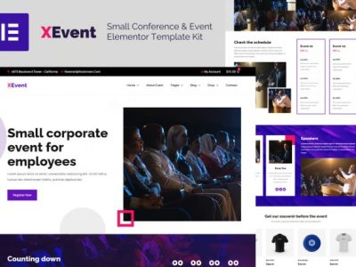XEvent - Small Conference & Event Elementor Pro Template Kit