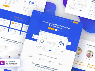 Xarris - SaaS & Startup Elementor Template Kit