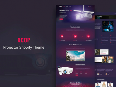 Xcop - One Page Entertainment Shopify Theme