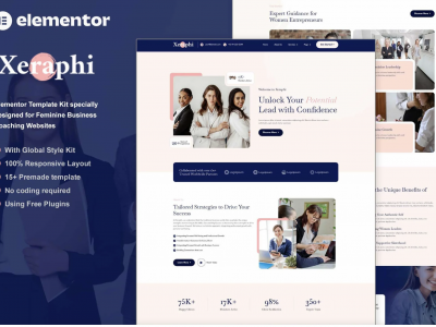Xeraphi - Feminine Business Coaching Elementor Template Kit
