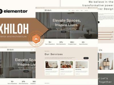 Xhiloh - Interiors & Architecture Elementor Template Kit