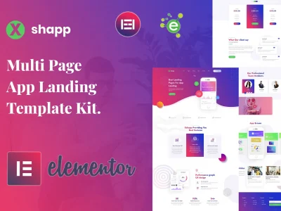 Xshapp - App Landing Elementor Template Kit