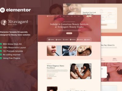 Xtravagant - Beauty Salon Elementor Template Kit