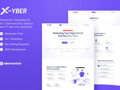 Xyber – Cybersecurity Agency & IT Security Elementor Template Kit