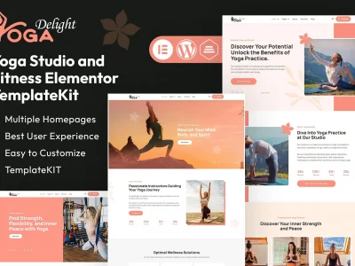 Yoga Delight - Yoga Studio & Fitness Elementor Template Kit