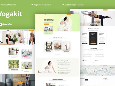 Yogakit - Yoga & Meditation Elementor Template Kit