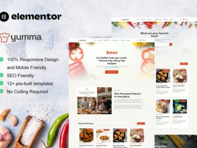 Yumma - Food Recipe Elementor Template Kit