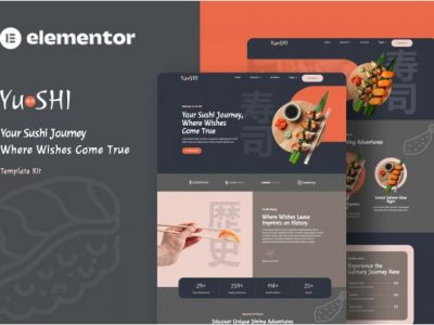 Yushi - Sushi Food Elementor Template Kit