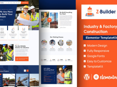 Z-Builder - Construction Elementor Template Kit