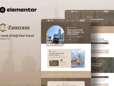 Zamzam - Umrah & Hajj Tour Travel Elementor Template Kit