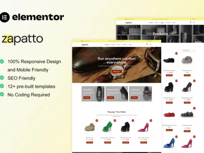 Zapatto - Shoes Store WooCommerce Elementor Template Kit