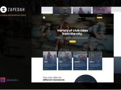 Zapedah - Cycling Club WordPress Theme