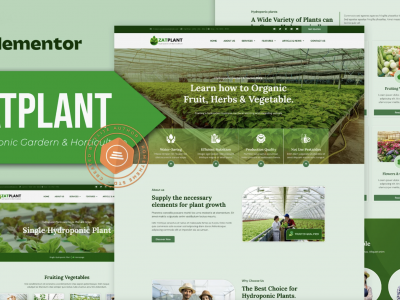 Zatplant - Hydroponic Garden and Horticulture Elementor Template Kit