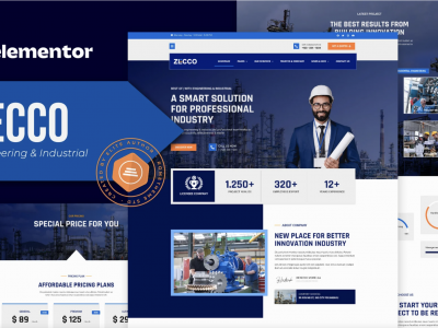 Zecco - Engineering & Industrial Company Elementor Template Kit