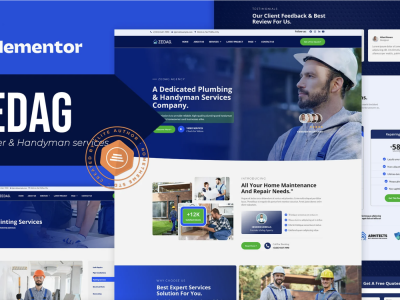 Zedag - Plumber & Handyman Services Elementor Pro Template Kit