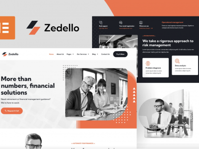 Zedello - Consultant & Finance Business Elementor Pro Template Kit